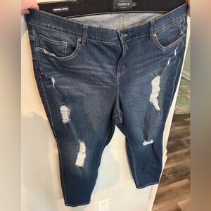 Torrid Bonbshell Skinny Jeans Distressed-Like New-Size 26Extra Short